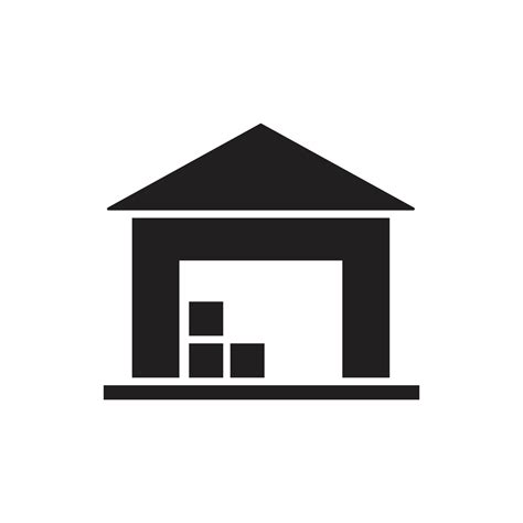 Illustration of warehouse icon, building. vector icon solid, glyph, silhouette. 9484020 Vector ...