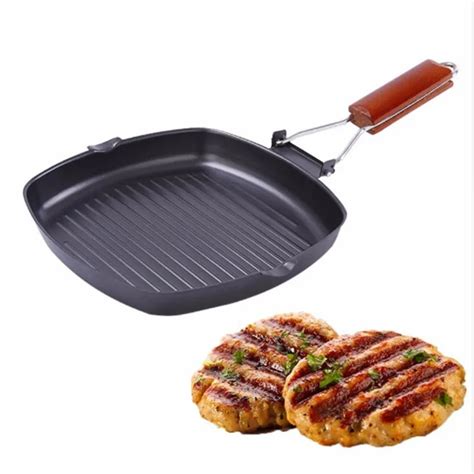 New 24CM Frying Steak Pan Thickening Folding Non stick Grill Pan ...