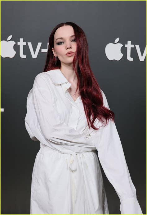 Full Sized Photo of dove cameron shows off red hair at schmigadoon tca ...