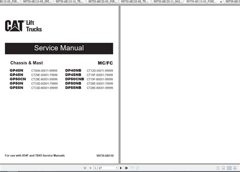 Caterpillar Lift Truck DP55NB Operation & Maintenance Manuals | Auto ...