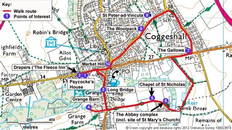 Map route for Paycocke's Tudor Coggeshall walk | Walking routes, Route ...