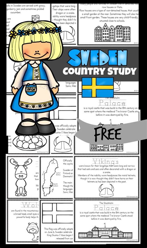 FREE Sweden For Kids Printable Reader Printable Book