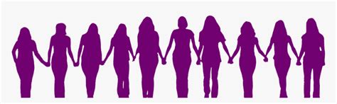 Women Holding Hands In Circle - Women Holding Hands Silhouette, HD Png Download - kindpng