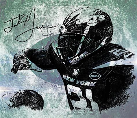 Frank Gore Jets RB. Digital Art by Bob Smerecki - Pixels