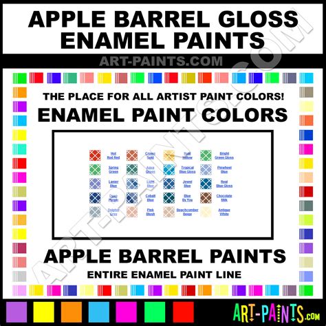 Apple Barrel Gloss Enamel Paint Colors - Apple Barrel Gloss Paint Colors, Gloss Color, Gloss ...