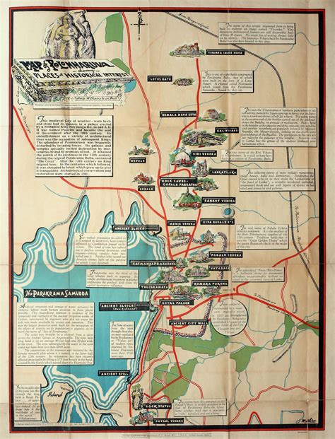 (Sri Lanka -Polonnaruwa) Map of – The Old Map Gallery