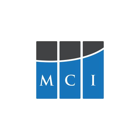 MCI letter logo design on WHITE background. MCI creative initials ...