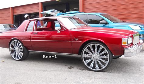 Ace-1: Candy Red 2Dr Chevy Box on 26"s