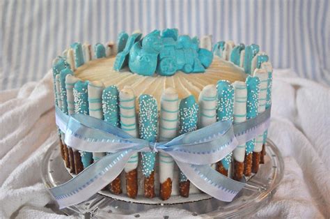 I think I could do that!: Blue Baby Boy Shower Cake