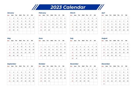 Calendário 2023 com mesa 2909094 Vetor no Vecteezy