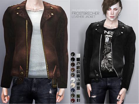 The Sims Resource - Frostbrecher Leather Jacket