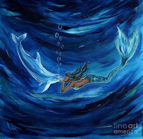 Mermaid Art - Fine Art America | Mermaid wall art, Mermaid art, Original canvas painting