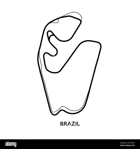 Brazil circuit. Motorsport race track vector map Stock Vector Image & Art - Alamy