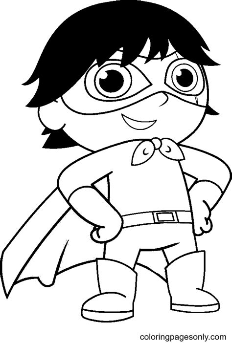 Ryan's World Coloring Pages Printable for Free Download