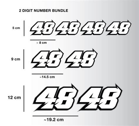 3 X Custom Racing Numbers Vinyl Stickers Decals Graphics Race - Etsy