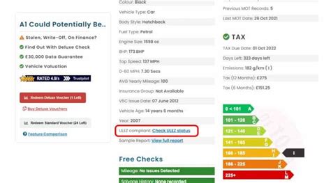 ULEZ Checker - check if your vehicle is ULEZ compliant - Rapid Car Check