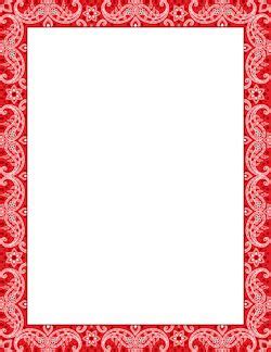 Red Bandana Border | Clip art, Red bandana, Clip art borders