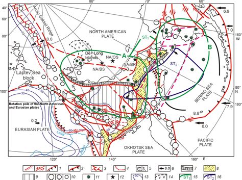 Scheme of modern-day geodynamics and Neogene–Quaternary volcanism of ...