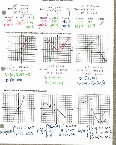 50 Graphing Piecewise Functions Worksheet