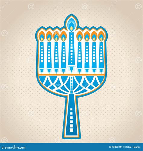 Hanukkah Candles stock vector. Illustration of flame - 43403241