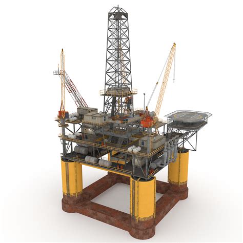 Oil rig model - TurboSquid 1194717