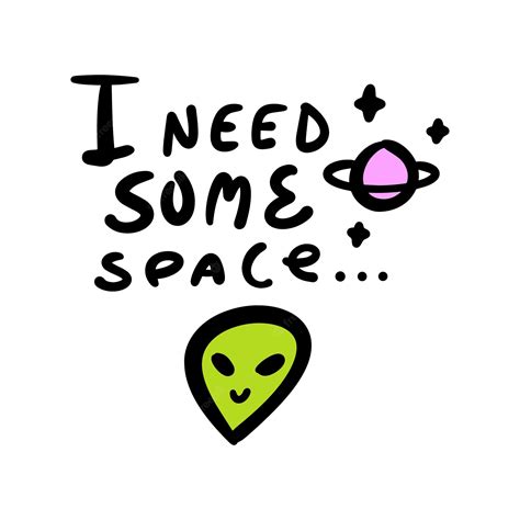 Premium Vector | I need some space cute alien face cosmos astronomy ...