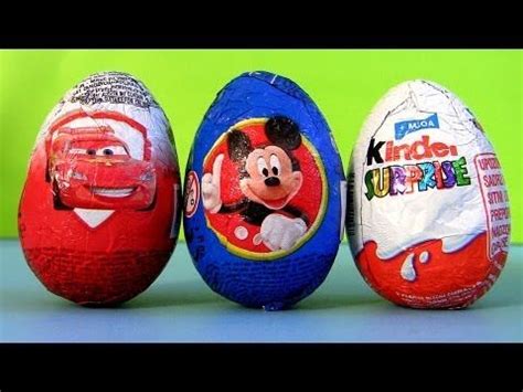 Mickey Mouse Surprise Egg Kinder Surprise Eggs Disney Pixar Cars ...