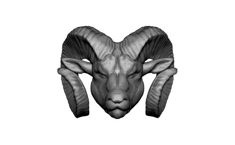 Animal Ram Head Statue 3D Model - TurboSquid 2151810