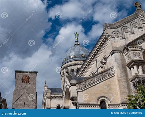 Statue Above the Basilica of Saint Martin, in Tours, France. Stock ...