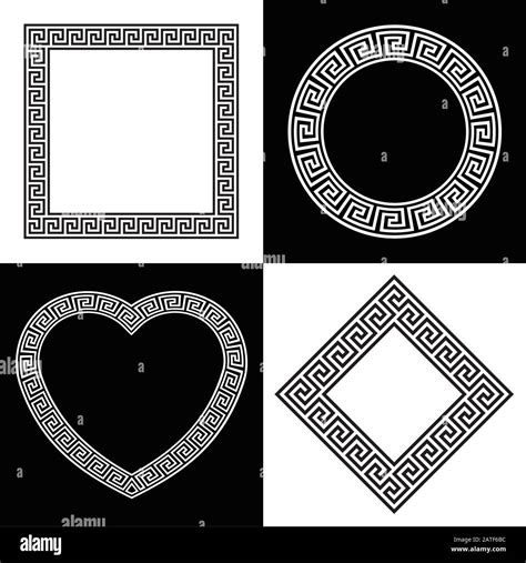 Collection of Greek Key Pattern Border Frames Stock Vector Image & Art - Alamy