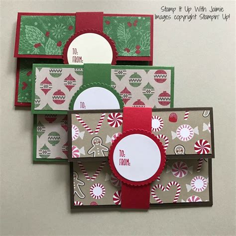 Stampin’ Up! Gift Card Holder – Stamp It Up with Jaimie | Christmas gift card holders, Gift ...