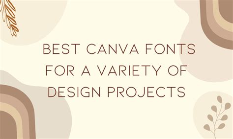 20 Best Canva Fonts for a Variety of Design Projects - Pttrns