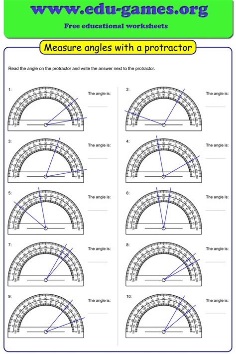 Best 10 Measuring Angles Free Worksheet Images - Small Letter Worksheet