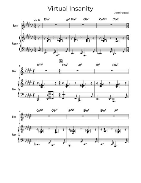 Virtual Insanity Sheet music for Piano (Solo) | Musescore.com