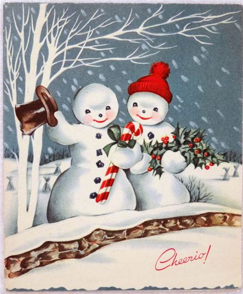 947 best Vintage Christmas -- Snowmen images on Pinterest | Snowman, Snowmen and Vintage cards