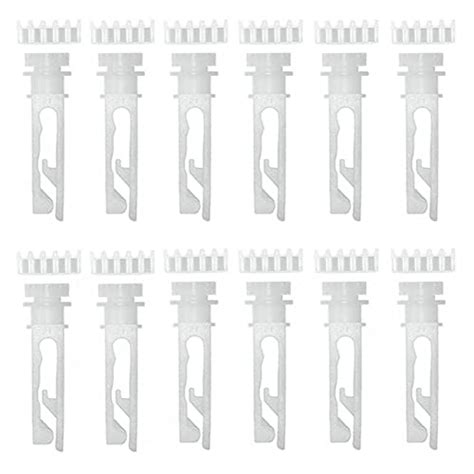 BOOHAO 24 Pack Vertical Blind Stem Replacement White Stems Vertical Blind Clips Replacement with ...