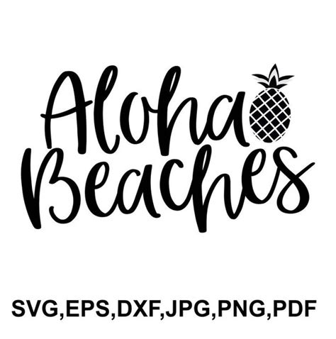 Aloha svg Saying svg Funny svg Summer svg Aloha Beaches svg Hibiscus ...