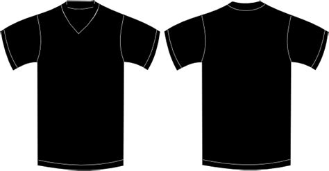 V Neck Black Tshirt Clip Art at Clker.com - vector clip art online ...