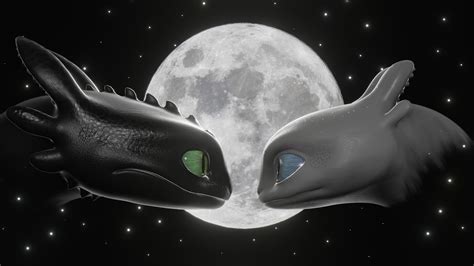 Toothless And Light Fury - 1920x1080 Wallpaper - teahub.io