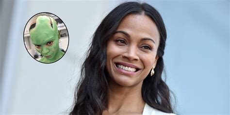 Zoe Saldana's striking before and after makeup transformation