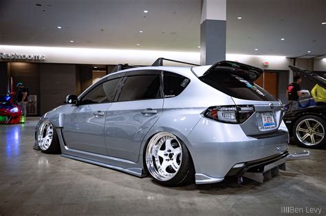 Silver WRX Hatchabck on White Work Meister S1 3P Wheels - BenLevy.com