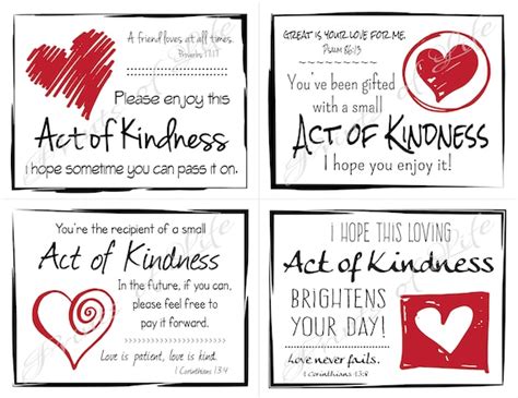 Love Random Act of Kindness cards. Instant download. Pdf | Etsy