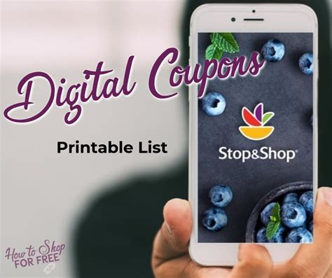 Stop & Shop digital coupons list | How to Shop For Free