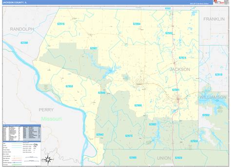 Wall Maps of Jackson County Illinois - marketmaps.com