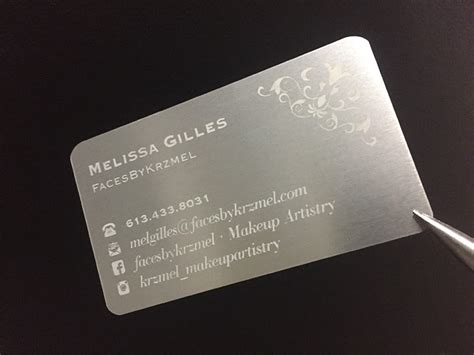 Laser engraved business cards on wood, metal, plastic - starting at $1.30