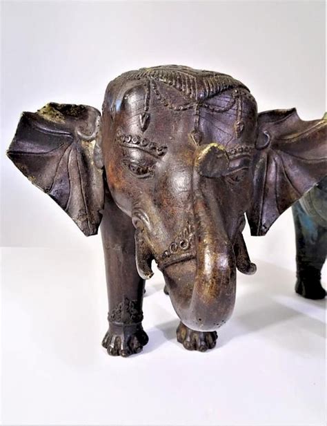 Pair of Chinese Bronze Elephants for sale at auction on 26th May ...