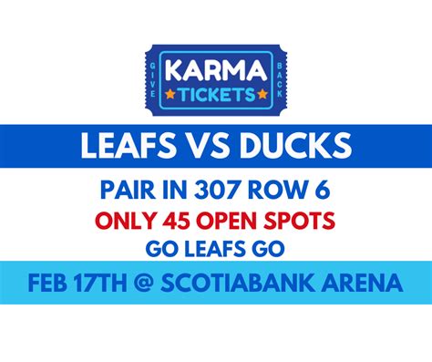 Pair of Tickets at the Scotiabank Arena – Leafs vs Ducks - Razilia