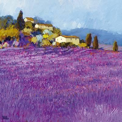 'Wild Lavender, Provence' Art Print - Hazel Barker | Art.com | Landscape art, Abstract landscape ...