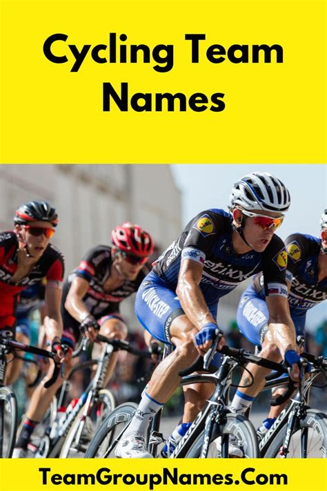 Cycling Team Names [2021] Biking Team Name Ideas | Ejercicios de ...