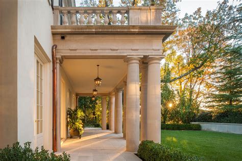 Jones & Boer Architects, Inc. - Regency style estate in Washington DC with limestone portico ...